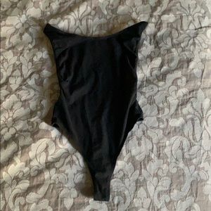 AA Black Backless Bodysuit